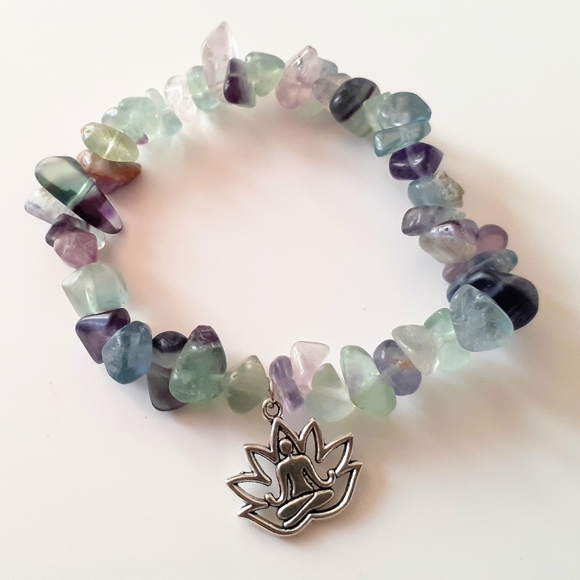 🖤3/$30🖤 Fluorite Gemstone Bracelet - Picture 2 of 3